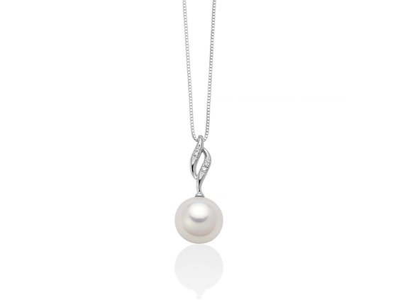 Collana Miluna Donna COLLIER DI PERLE in Oro bianco Diamante 0.01 Ct PCL5380 - PCL5380